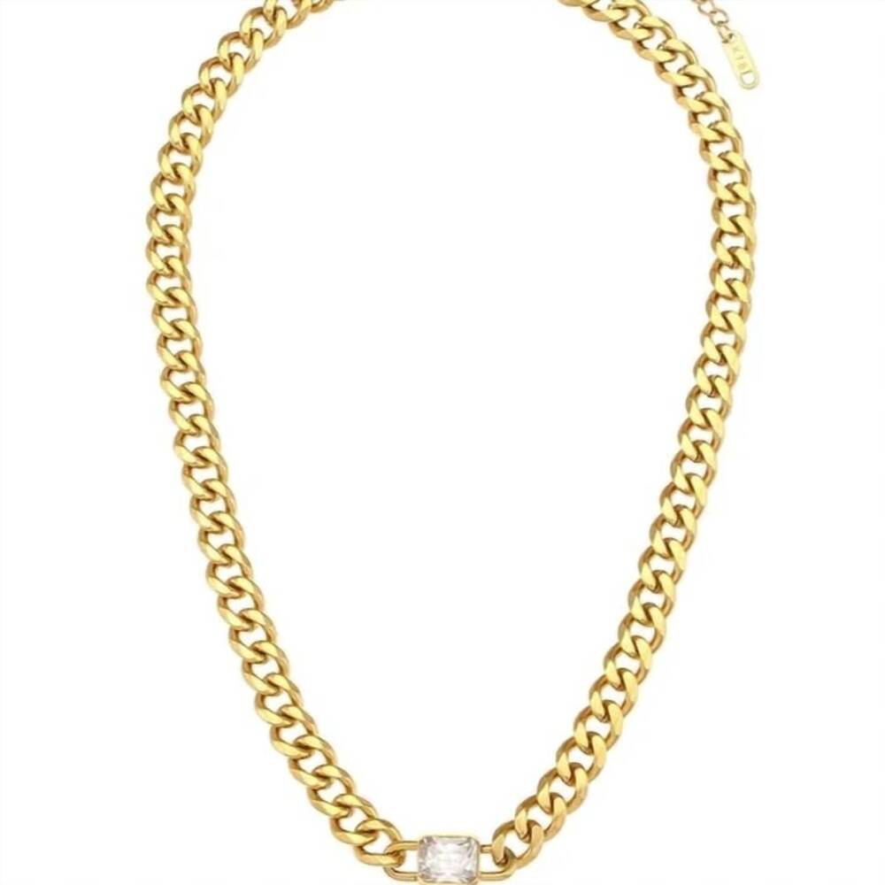 NEW CHANSUTTPEARLS lennox chain necklace in gold